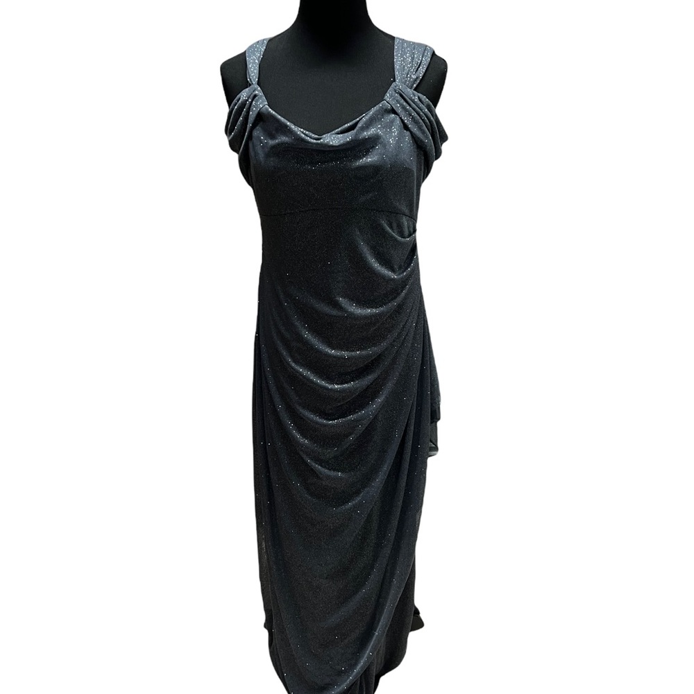 New off the shoulder silver gown
